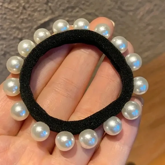 1PC Elegant Faux Pearl Hair Ties - Picture 3 of 7